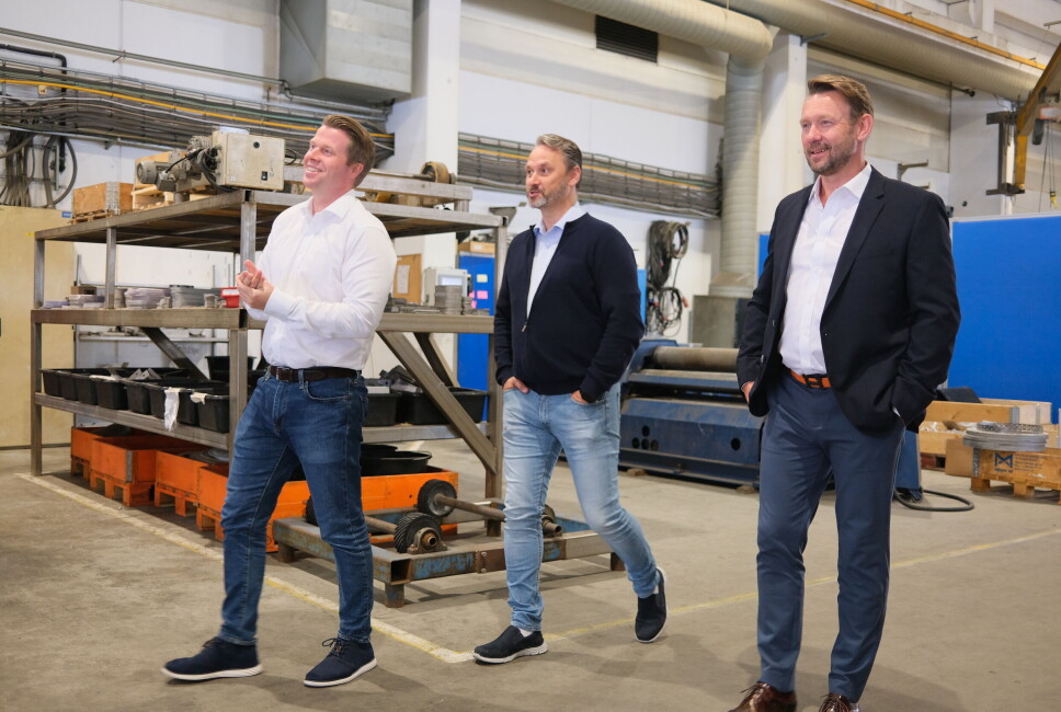 Salgsdirektør Frank Edvard Vike, Markedsdirektør, Per Helge Devold og CEO Petter Leon Fauske kunne glede seg over et godt år for MMC First Process. Salgsdirektør Frank Edvard Vike, Markedsdirektør, Per Helge Devold og CEO Petter Leon Fauske kunne glede seg over et godt år for MMC First Process.