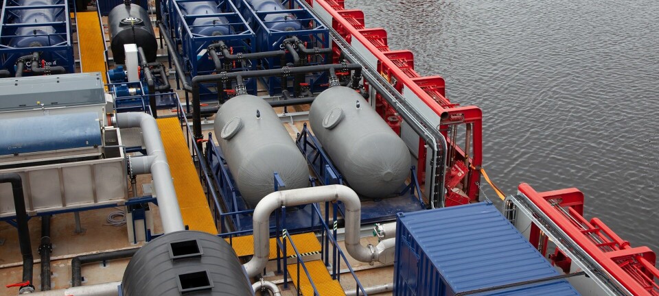 The CleanTreat system on board a vessel that arrived in Norway on Saturday. Photo: Benchmark.