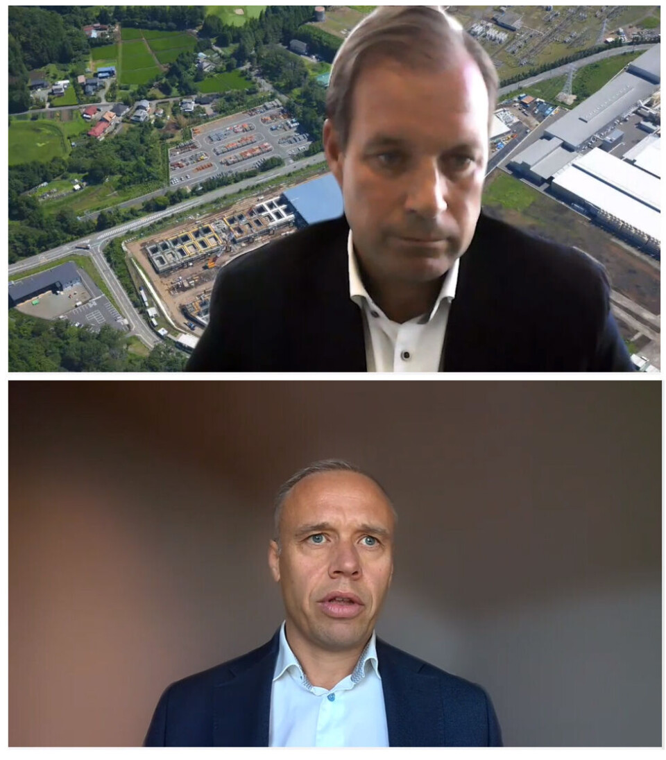 Joakim Nilsen (øverst) er CEO og Pål Grimsrud er CFO i Proximar Seafood. Joakim Nilsen (øverst) er CEO og Pål Grimsrud er CFO i Proximar Seafood.