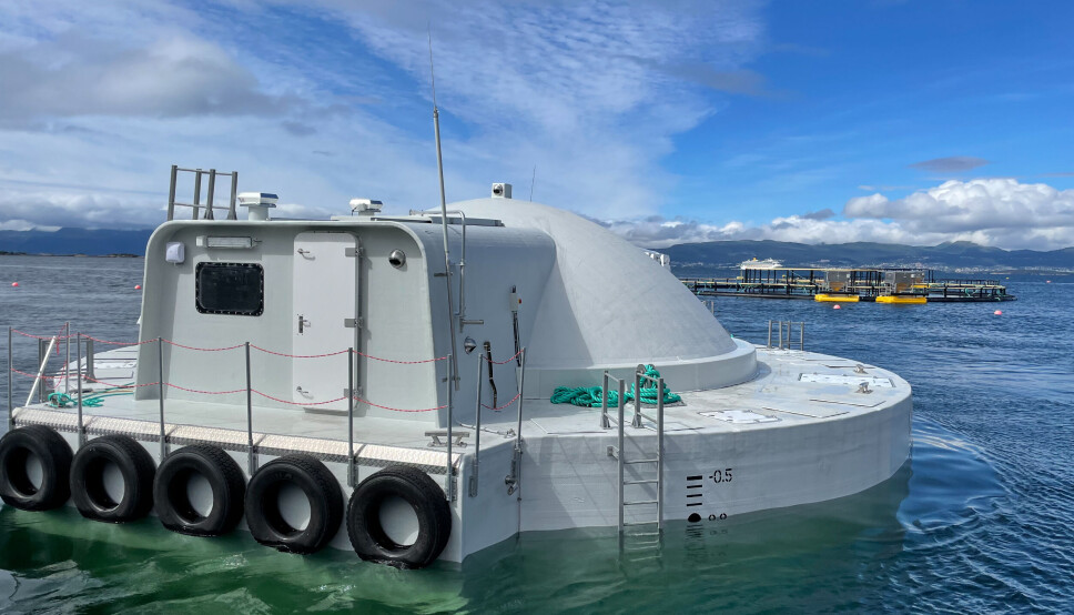 Ovum sitt flytende postsmoltanlegg «Egget» E2000 er nå på plass på lokalitet i Romsdalsfjorden