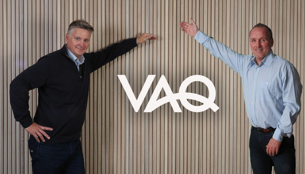 Salgsdirektør Marius Hægh til venstre og administrerende direktør Sondre Høidalen, er fornøyd med både selskapets nye utseende, innhold, og ikke minst partner Broodstock Capital.