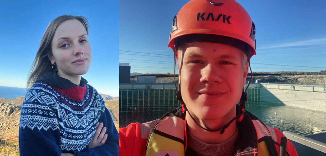 Driftsoperatørene Synnøve Killie Dinessen og Elias Søreng er glade for å kunne være med fra starten av Andfjord Salmons smoltutsett og kan få følge hele produksjonssyklusen.