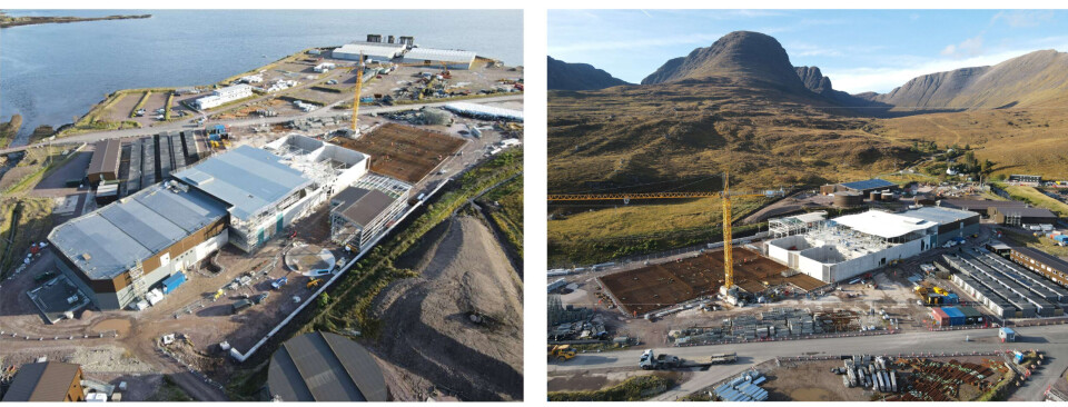 Applecross-anlegget i Skottland under utvidelse. Applecross-anlegget i Skottland under utvidelse.