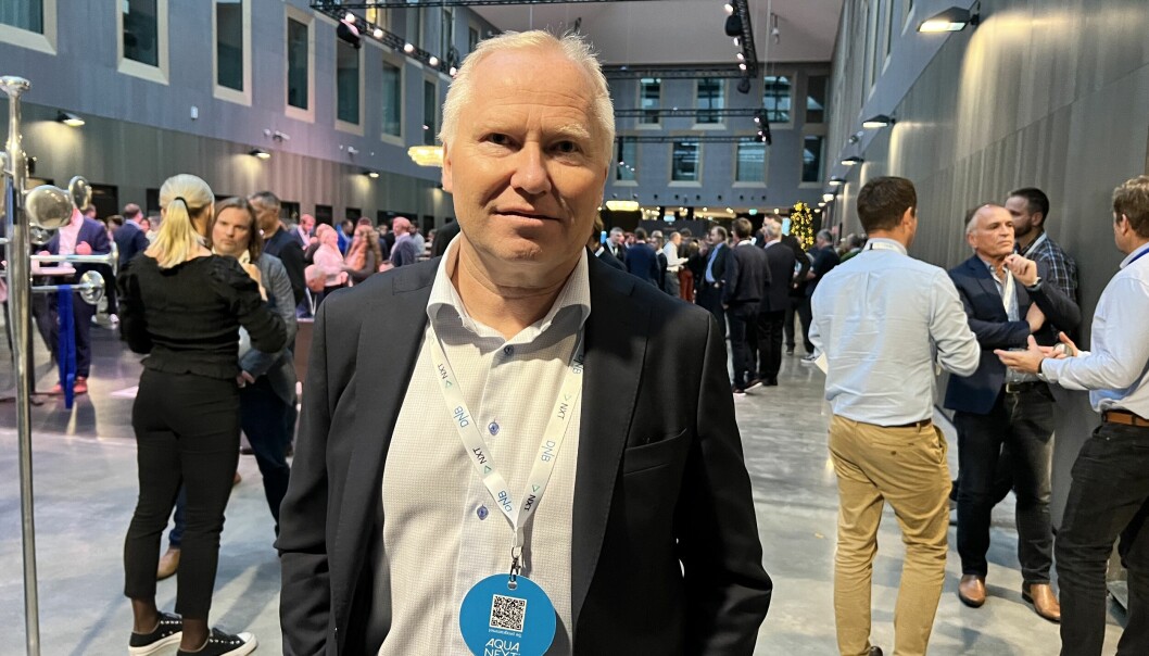 Knut Nesse, daglig leder i Akva Group under AquaNext-konferansen i Stavanger.