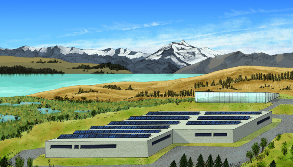 Slik ser skissen for det planlagte landbaserte anlegget i New Zealand ut.