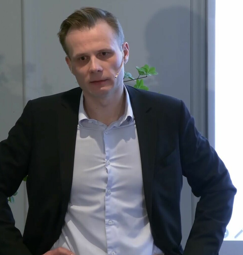 CEO Trond Håkon Schaug-Pettersen under presentasjonen av Q4 2022.