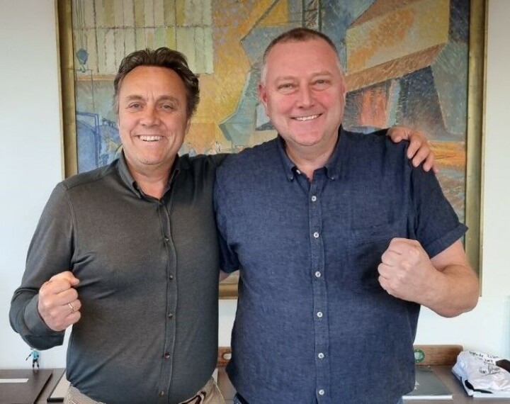 Jan Olav Jørgensen fra Tertnes Holding og Stein Inge Larsen fra Viking Aqua