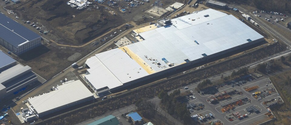 Proximar Seafoods anlegg ved Oyama i Japan. Klekkeri og startforing og tidlig påvekstavdeling sees i nedre venstre hjørne. Proximar Seafoods anlegg ved Oyama i Japan. Klekkeri og startforing og tidlig påvekstavdeling sees i nedre venstre hjørne.