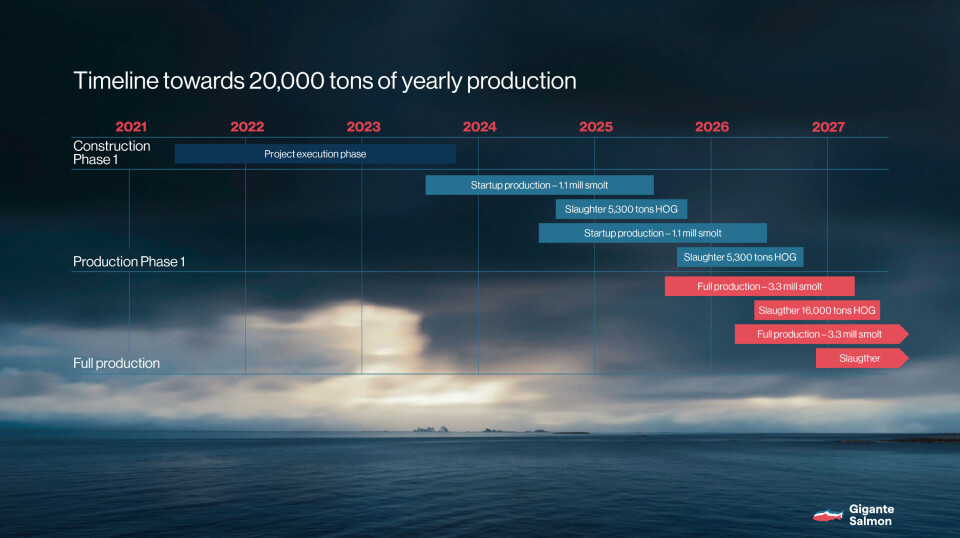 Utbyggingsplan for Gigante Salmon per april 2023 Utbyggingsplan for Gigante Salmon per april 2023
