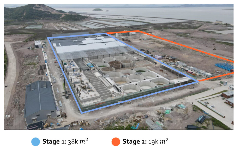 Byggeplassen til Nordic Aqua Partners per april 2023. Byggeplassen til Nordic Aqua Partners per april 2023.