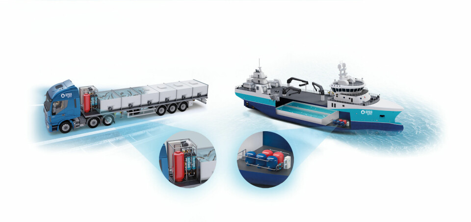 Systemet kan også benyttes på brønnbåter eller lastebil.