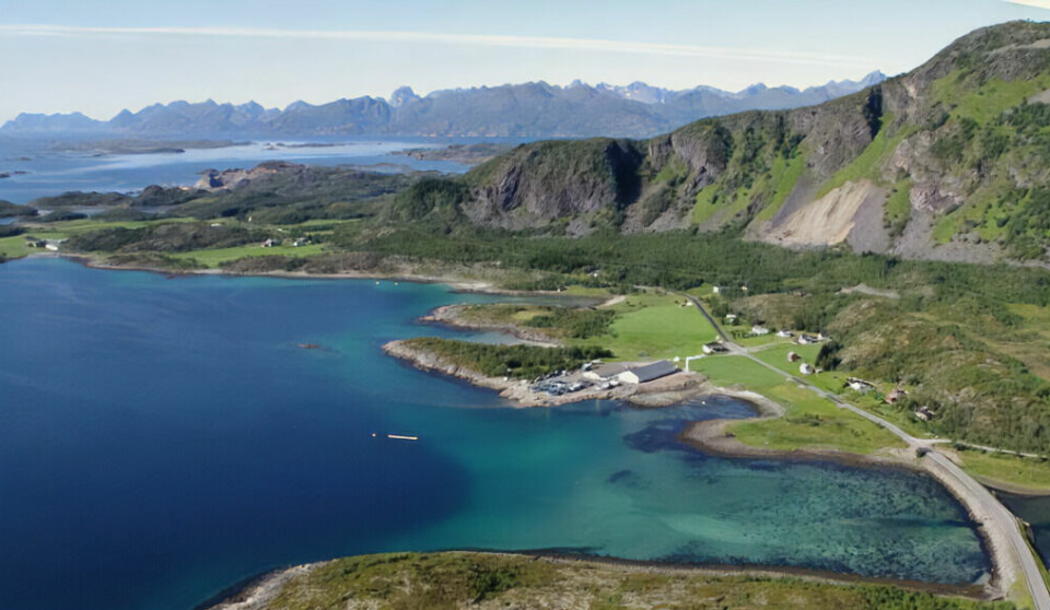 Oversiktsfoto av anlegget til Lødingen Fisk i Vestbygd.