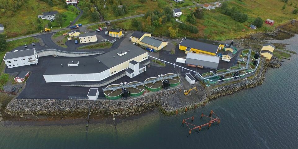 Akvafarm sitt anlegg på Skaland i Senja kommune i Troms og Finnmark.