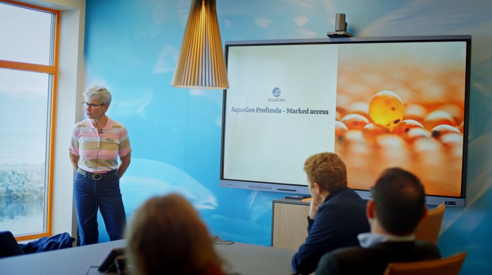Kristina Landsverk, som bl.a. har mange år bak seg i lederstillinger i Mattilsynet, er nå rådgiver for AquaGen. Kristina Landsverk, som bl.a. har mange år bak seg i lederstillinger i Mattilsynet, er nå rådgiver for AquaGen.