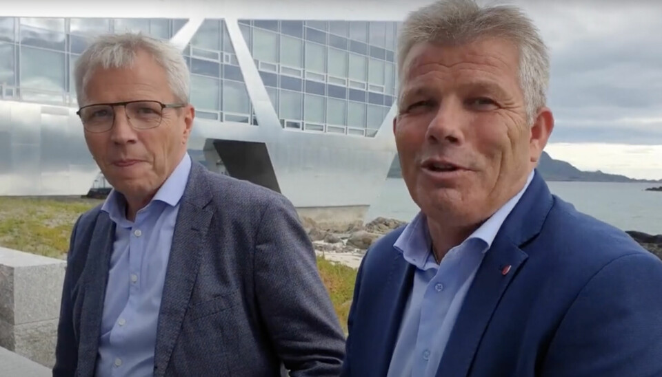 Jim-Roger Nordly (H) og Bjørnar Skjæran (Ap) tok en prat med Kystmagasinet under Sjømatkonferansen i Lofoten.
