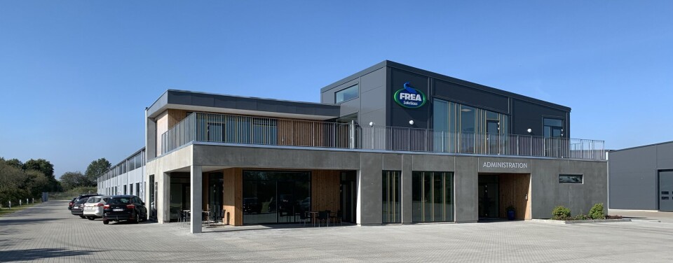 Frea Solutions i Danmark leverer RAS-utstyr for regnbueørretproduksjon.