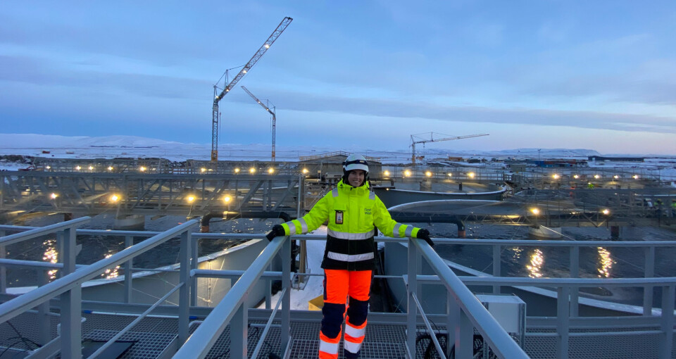 Amelia Osk Hjalmarsdottir har jobbet i First Water på Island i snart ett år, og ble nylig promotert til anleggsleder for matfiskanlegget som er under bygging.
