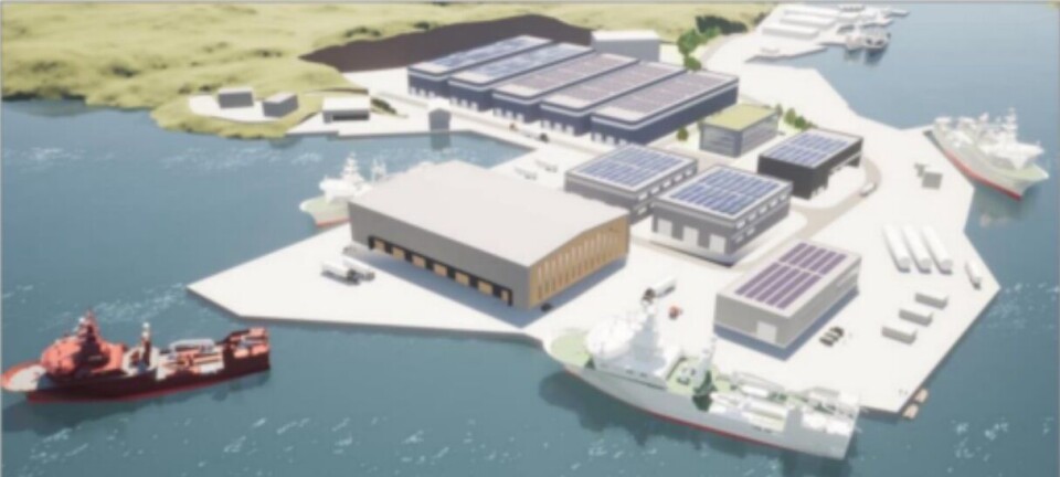 Slik vil det landbaserte anlegget bli seende ut.