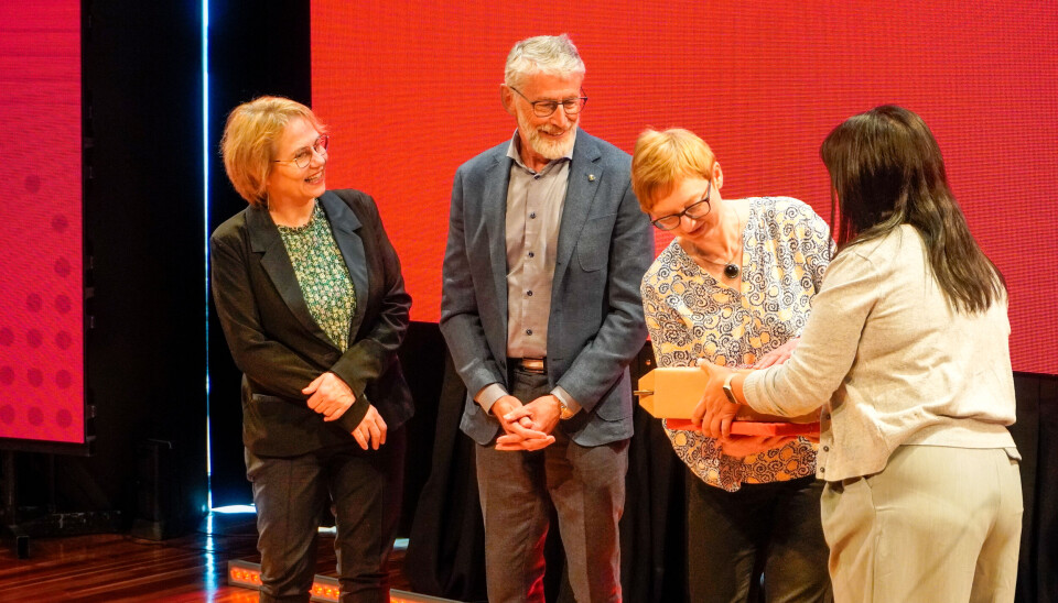 Turid Mørkøre (NMBU), Torbjørn Åsgård og Trine Ytrestøyl (Nofima) på plass i Chile.