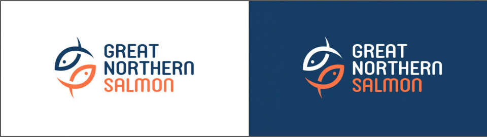 Den nye logoen til Great Northern Salmon beholder logoelementet med fisk som svømmer i en rund tank. Fargene er mørkeblå, som ifølge selskapet representerer det rene og kalde vannet, og laksefargen representerer produktene. - Det nye merket reflekterer også båndene til lokalsamfunnet og dets historie, samtidig som det representerer våre fremtidige ambisjoner og retning, forteller de.