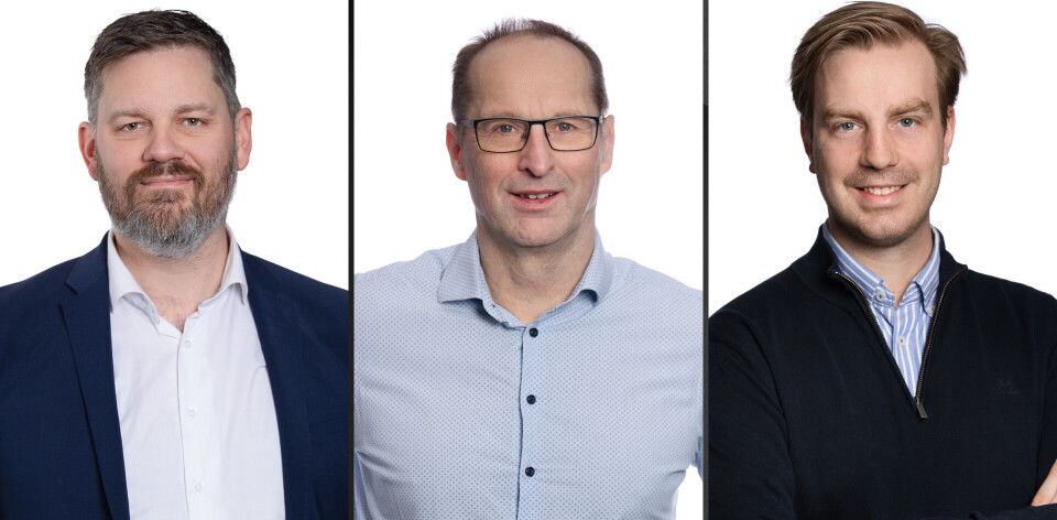 Advansia gjør tre nyansettelser innen fagmiljøet for akvakultur: (fra venstre) Kennet Mæhlumsveen, Jonny Nikolaisen og Ole Aas Skålnes