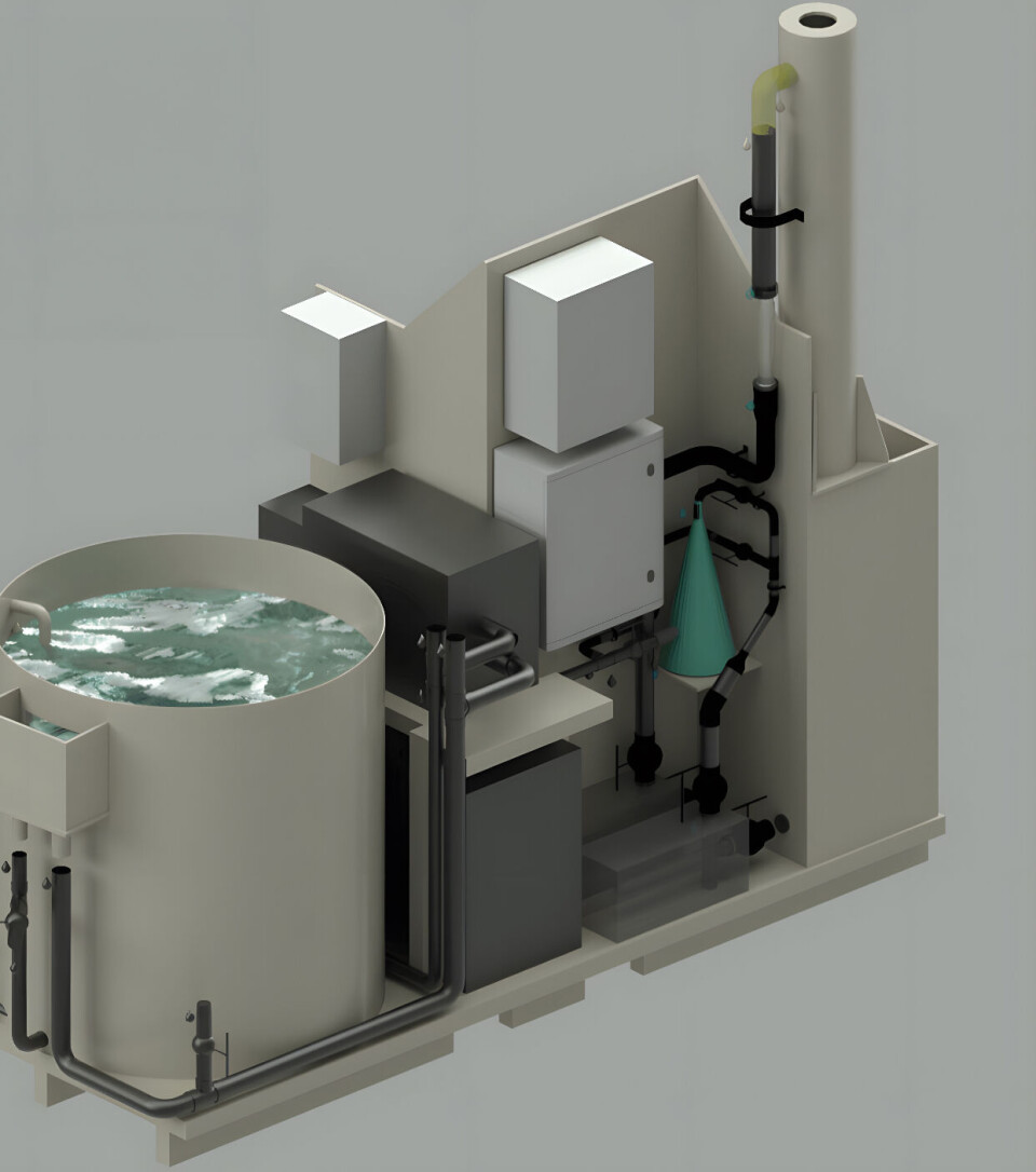 Et MicroRAS designet av Landing Aquaculture for Nofima.