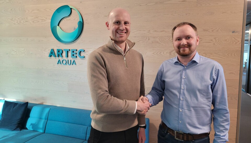 Innkjøpsleder i Artec Aqua og Ola Andre Synes, ansvarlig for Nordic Steel på Sunnmøre.