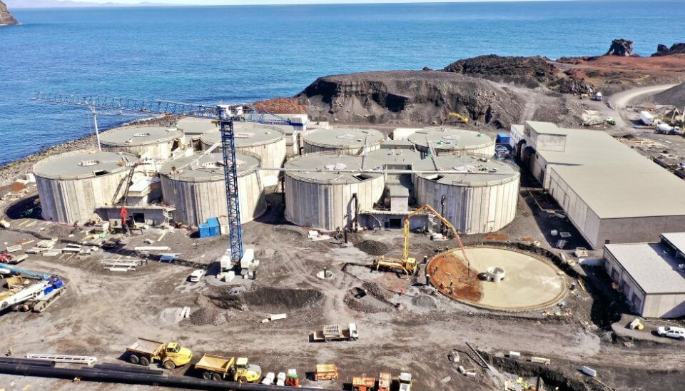 Utbyggingen av fase to hos Laxey er nå synlig.