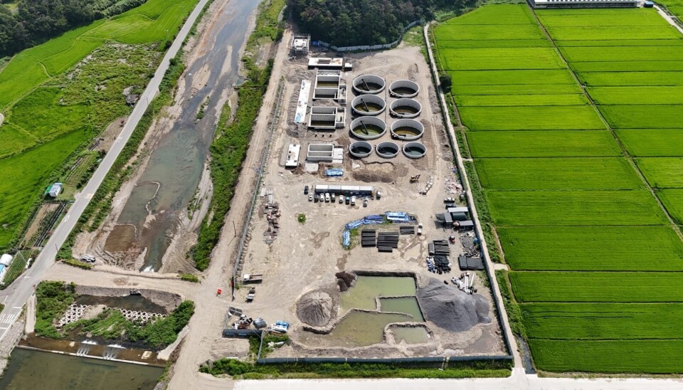 Mirae Aqua Farm bygges i Pohang, øst i Sør-Korea.