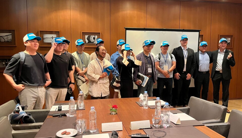 Fra besøk i Sør-Korea, arrangert av Innovasjon Norge. Lengst til høyre er daglig leder i Laksesystemer, Ole Gabriel Kverneland.