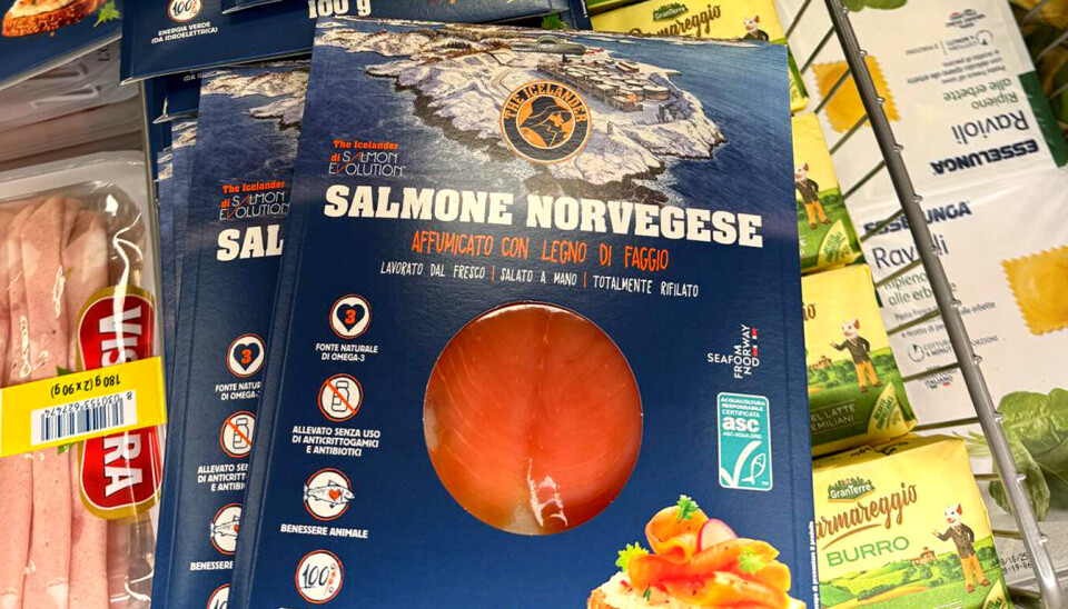 Hos den italienske dagligvarekjeden Esselunga finner man nå røykelaks fra Salmon Evolution.
