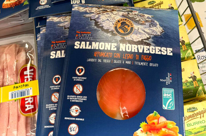Landbasert laks i italienske butikker