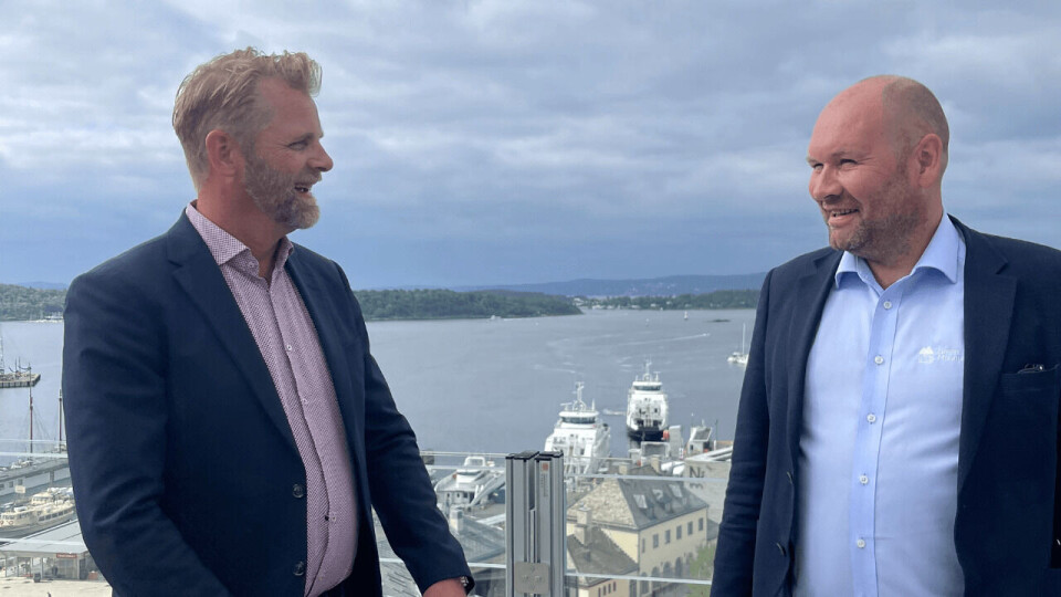 Sten Falkum & Tor Kristian Gyland. Foto: Hima Seafood / Green Mountain