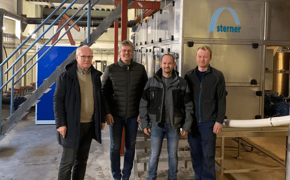 F.v: Arne Hjalmar Knap og Robert Eliassen fra Sterner AS - Nils Jøstensen og Jon Meisfjord fra Sisomar AS. Foto: Sisomar