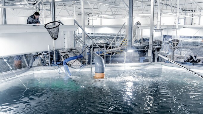 Postsmoltanlegget til Tytlandsvik Aqua der Akva group-teknologien har blitt tatt i bruk. Foto: Akva group