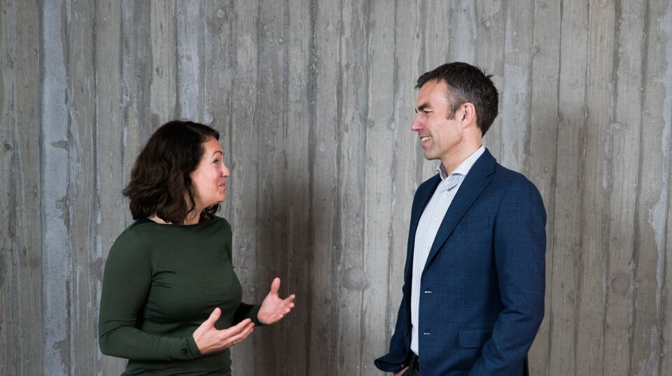Kari Attramadal er FoU-leder i Nofitech og jobber tett sammen med CEO Robert Hundstad. Her diskuterer de ett av sine prosjekter.