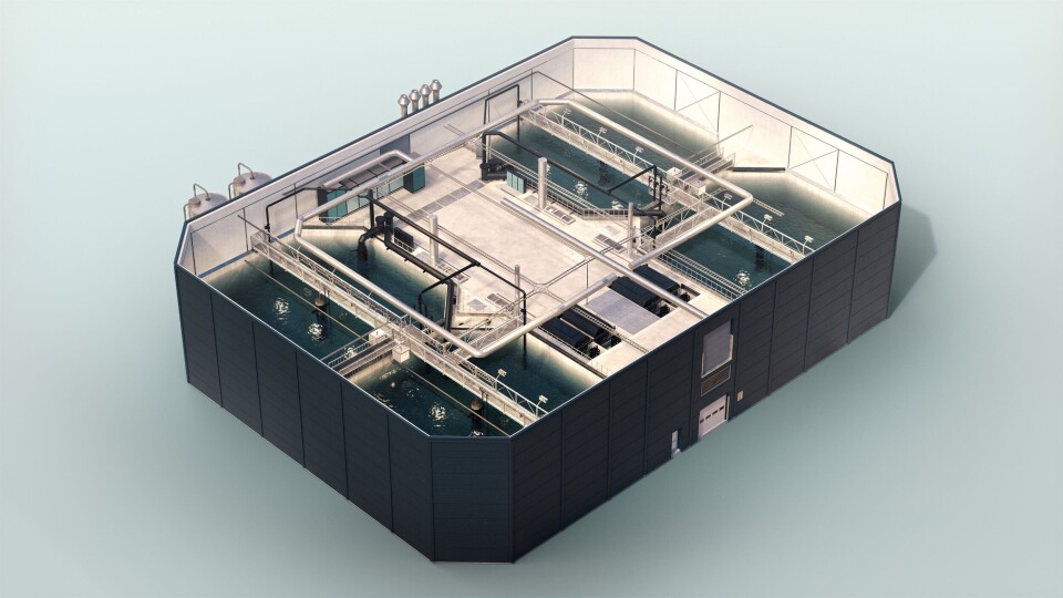 Skisser av RAS-anlegg i 3D. Foto: Nofitech.